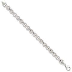 Sterling Silver Polished Fancy Link Bracelet - 6