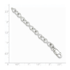 Sterling Silver Polished Fancy Link Bracelet - 19