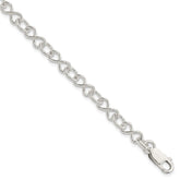 Sterling Silver Polished Fancy Link Bracelet - 19