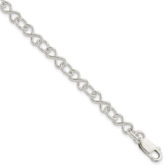 Sterling Silver Polished Fancy Link Bracelet - 19
