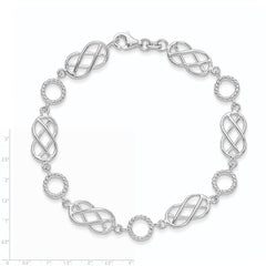 Sterling Silver Pretzel Circle Bracelet