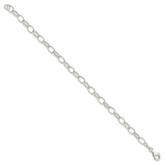 Sterling Silver Polished Fancy Link Bracelet - 20