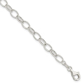 Sterling Silver Polished Fancy Link Bracelet - 20