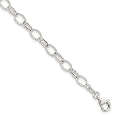 Sterling Silver Polished Fancy Link Bracelet - 20