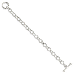 Sterling Silver Polished Fancy Link Toggle Bracelet - 2