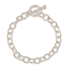 Sterling Silver Polished Fancy Link Toggle Bracelet - 2