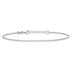 Sterling Silver 1.5mm Rolo Chain 9 inch Plus 1 inch Extender - Total 10 inch Anklet - 2