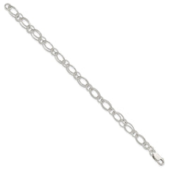 Sterling Silver Polished Oval Link Bracelet - 2