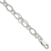 Sterling Silver Polished Oval Link Bracelet - 2