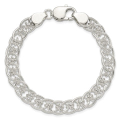 Sterling Silver Polished and Textured Fancy Bracelet - 2