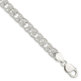 Sterling Silver Polished and Textured Fancy Bracelet - 2