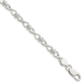 Sterling Silver Polished Fancy Link Bracelet - 7