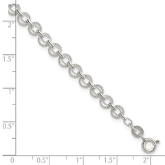 Sterling Silver 5mm Fancy Link Bracelet - 2