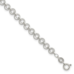 Sterling Silver 5mm Fancy Link Bracelet - 2