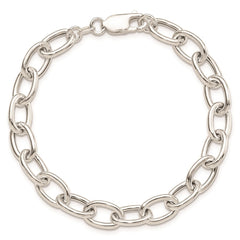 Sterling Silver Open Link Cable 8.50mm Bracelet
