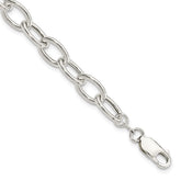 Sterling Silver Open Link Cable 8.50mm Bracelet