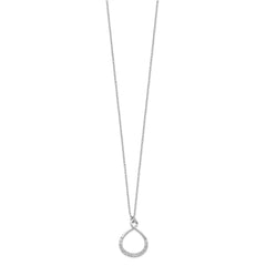 Sterling Silver Rhodium-plated with CZ Infinity w/ 2 IN EXT Necklace - 2