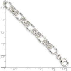 Sterling Silver Polished Fancy Link Bracelet - 4