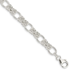 Sterling Silver Polished Fancy Link Bracelet - 4