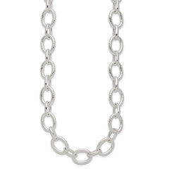 Sterling Silver Polished Fancy Link Necklace - 2