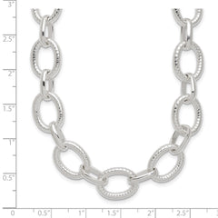Sterling Silver Polished Fancy Link Necklace - 2