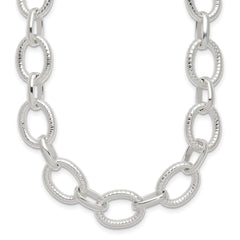 Sterling Silver Polished Fancy Link Necklace - 2