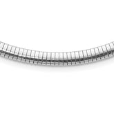 Sterling Silver Rhodium-plated 5.2mm w/2in. Ext Cubetto Chain