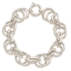Sterling Silver Polished Fancy Link 8.5 inch Bracelet