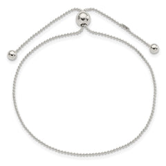 Sterling Silver Beaded Adjustable Bracelet - 2