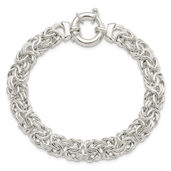 Sterling Silver Polished Byzantine Link Bracelet - 2