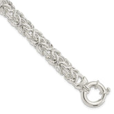 Sterling Silver Polished Byzantine Link Bracelet - 2