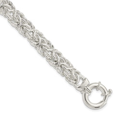 Sterling Silver Polished Byzantine Link Bracelet - 2