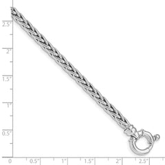 Sterling Silver Rhodium Plated Polished Woven Link Bracelet