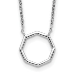 Sterling Silver Polished Octagon Necklace
