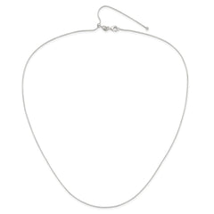 Sterling Silver Polished Adjustable Necklace - 10