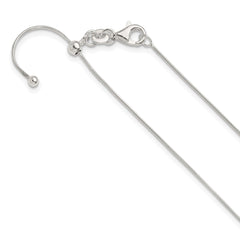 Sterling Silver Polished Adjustable Necklace - 10