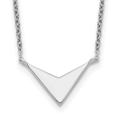 Sterling Silver Polished V-Shape Necklace - 2