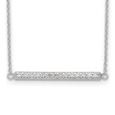 Sterling Silver CZ Bar Necklace - 2
