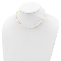 Sterling Silver Madi K Rhodium-plated 5-6mm White Semi-Round Freshwater Cultured Pearl 12 inch Necklace, 4 inch Bracelet & Button Post Earrings Set