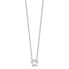 Sterling Silver Cut-Out Star Pendant Necklace