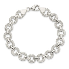Sterling Silver Polished Fancy Link Bracelet - 9