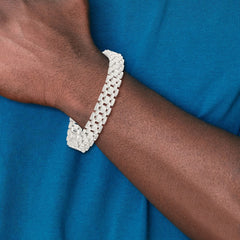 Sterling Silver Polished Fancy Link Bracelet - 10
