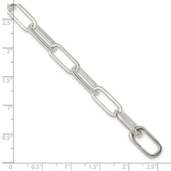 Sterling Silver Polished Fancy Link Bracelet - 11