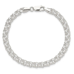 Sterling Silver Polished 5mm Triple Rolo Charm Bracelet