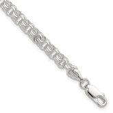 Sterling Silver Polished 5mm Triple Rolo Charm Bracelet