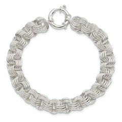 Sterling Silver Polished Fancy Link Bracelet - 18