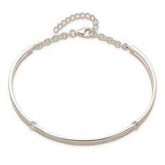 Sterling Silver Polished w/1.25 in ext. Bracelet