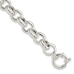 Sterling Silver Polished Fancy Link Bracelet - 14