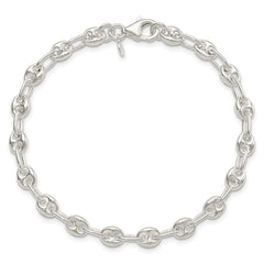 Sterling Silver Polished Fancy Link Bracelet - 13