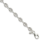 Sterling Silver Polished Fancy Link Bracelet - 13
